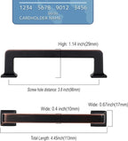 6 Pack 3.75 Inch Kitchen Cabinet Handles - Oil Rubbed Bronze Pulls Hardware for Cabinets and Cupboards