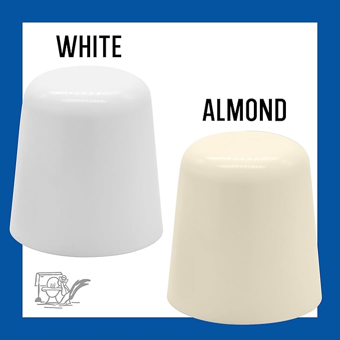 Stinky John's Tall Toilet Bolt Caps: Don't Cut Those Bolts! 100% Made in USA, Toilet Bolt Caps, Bolt Covers, Universal Fit, Flat Top 2 pack in ALMOND