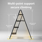 Step Ladder 4 Step Folding, Sturdy 330 Lbs Small Step Stool for Adults, Closet Step Stool Ladder with Anti-Slip Wide Pedals, Portable Folding Ladder for Home Kitchen Office