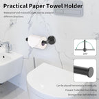 10-Pieces Bathroom Hardware Set, Includes 24 Inch Towel Racks for Bathroom Wall Mounted, Toilet Paper Holder, Towel Hooks for Bathrooms, Towel Rings for Bathroom Wall (Matte Black)