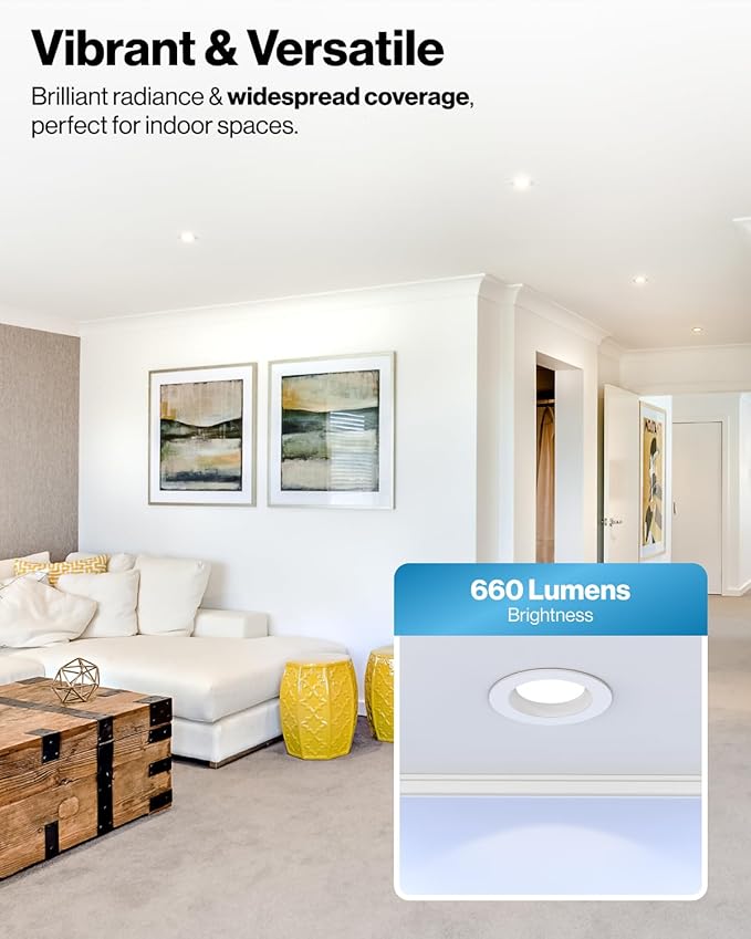 Sunco 10 Pack 4 Inch LED Recessed Lights Retrofit, Dimmable Can Lighting, 660 LM, 11W (40W Equivalent), Selectable CCT 2700K/3000K/3500K/4000K/5000K, Smooth Trim, Damp Rated UL