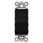 LIDER Black Minimalist Decorator Switch, Frameless Light Switch, On/Off Rocker Switch, Single Pole, Residential Grade, 3 Wire,15A 120-277VAC