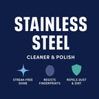 Bioesque Stainless Steel Cleaner & Polish, Heavy Duty, Non-Abrasive, 32 Fl Oz (Pack of 1)