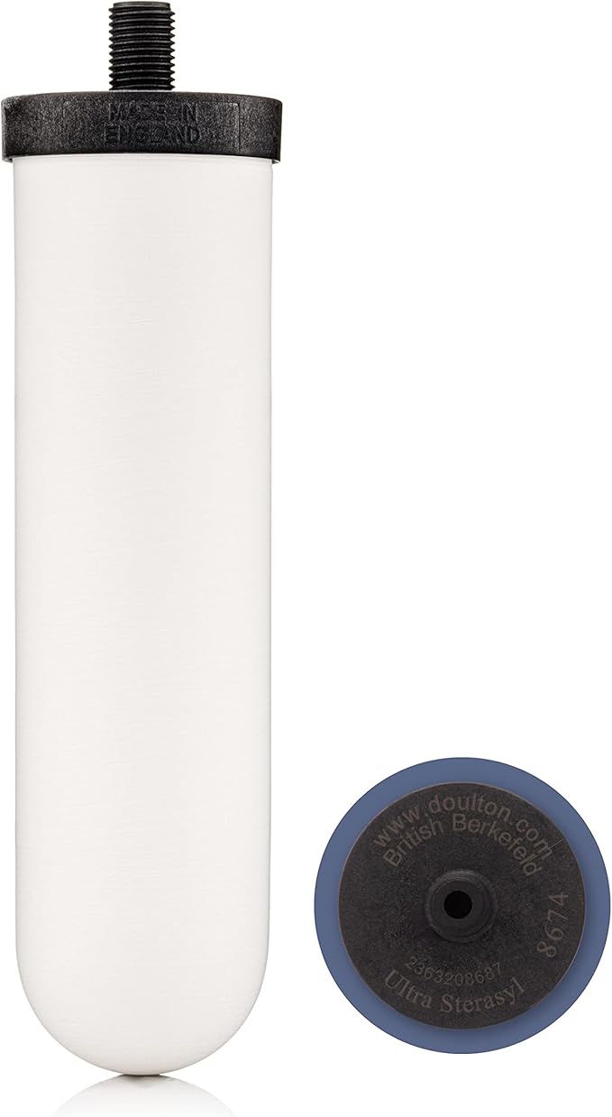British Berkefeld Doulton Ceramic Water Filter Candle W9121226 7" Ultra Sterasyl Authentic Gravity PFAS (PFOA and PFOS) Reduction 8674