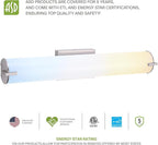 ASD LED 18" Vanity Wall Mount Light Fixture, Linear Bathroom Lighting Bar | 3CCT, Dimmable, Energy Star, ETL Listed | 20W 1500LM 3000-5000K 120V | Long Tube Bath Sconce Over Mirror | Nickel, 4 Pack