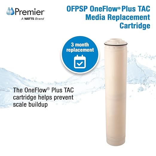 Watts Premier OFPSP OneFlow Plus Whole House Water Filter System & Water Softener, Water Filter Replacement Scale Reduction Cartridge, 1 Pack