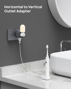 TROND Multi Plug Outlet Extender 2 Pack - Horizontal Electrical Wall Outlet Splitter, 3 Way Plug Extension Outlet Adapter, Multiple Plug Extender for Home Office Cruise Ship Essentials, Black