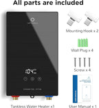 Airthereal Electric Tankless Water Heater, 8kW, 240 Volts - Endless On-Demand Hot Water - Self Modulates to Save Energy - Use for Faucet and Sink, Evening Tide series