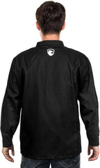 QeeLink Welding Jacket - Premium Flame Resistant (FR) Cotton Welding Clothes - Light Weight Welder Coat for Men & Women