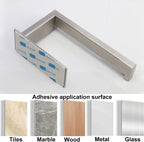 Toilet Paper Holder, Self Adhesive Tissue Holder Stainless Steel Rustproof Paper Roll Holder, No Drilling Easy to Install, Toilet Paper Rack Suitable for Office, Bathroom (2, Brushed Nickel)