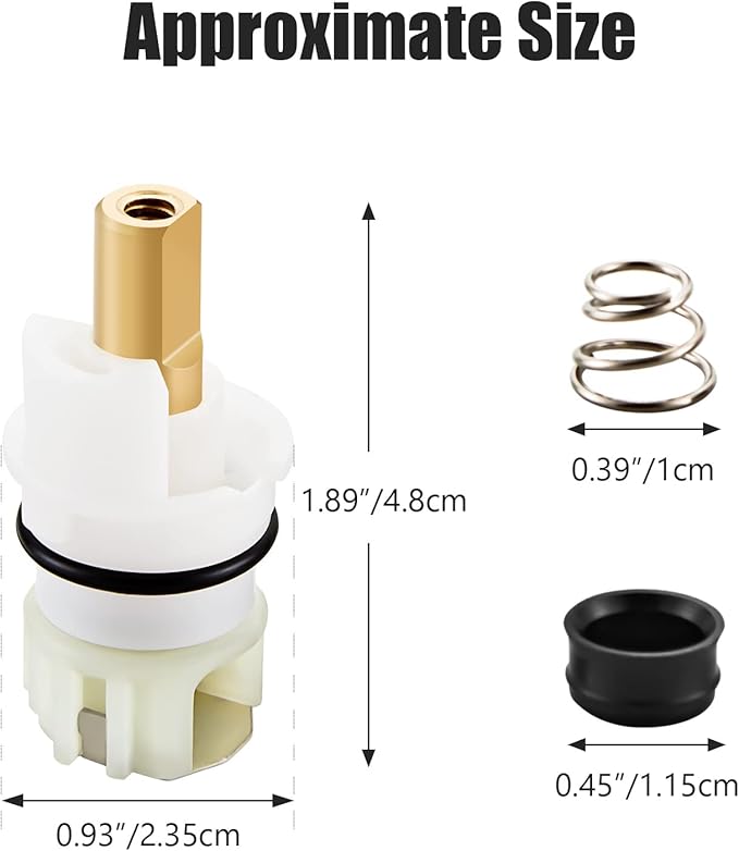 RP25513 Faucet Stem Replacement for Delta two handle Faucet Repair Kit Includes RP24096 Cartridge RP4993 Seat and Spring RP24097 Turn stop1/4, 4 pack
