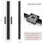 LamQee 23.6 Inch Long Outdoor Wall Lights Modern Exterior Lighting Fixtures for House, Waterproof 3000K 19W 950LM LED Linear Outdoor Wall Sconces Lighting for Porch Patio Garage Door Yard Indoor