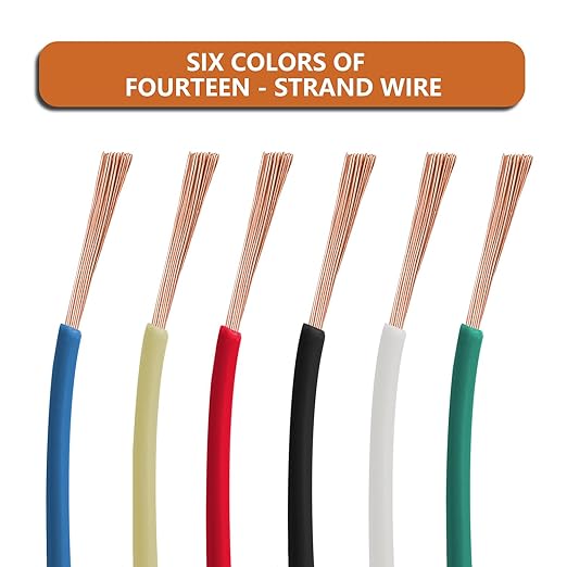 16 Gauge Wire Combo, 6 Vibrant Colors, 100ft Rolls (600ft Total) - Copper Clad Aluminium, Flexible & Insulated, Ideal for Auto, Home Theatre, 12V Projects