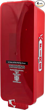 AKA1 Outdoor Fire Cabinet Mounted Extinguisher Box - Red, Rx350, Plastic, 5 Pounds, 4 Units