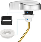 Compatible with TOTO Toilet Handle Replacement Parts Kit, Universal THU068#CP Trip Lvr for St743S Side Mount Toilet Flush Tank Lever Handle for TOTO Kohler Toilet Tank, 1-Pack Brushed Silver