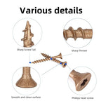 Wood Screws #8 x 1-5/8’’, T25 Star Torx Drive Flat Head Deck Screws, Brown, 154Pcs (1lb)