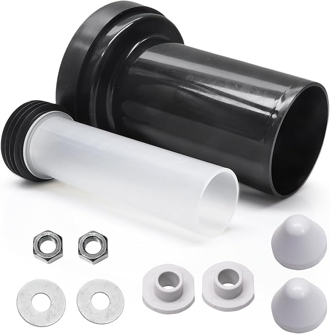 Wall Hung Toilet Gasket and Connector Set Compatible with Geberit 152.404.46.1/240.752.11.1-Includes Drain Pipe,Flush Pipe,Nuts,Washers,Installation Kit Bowl Replacement
