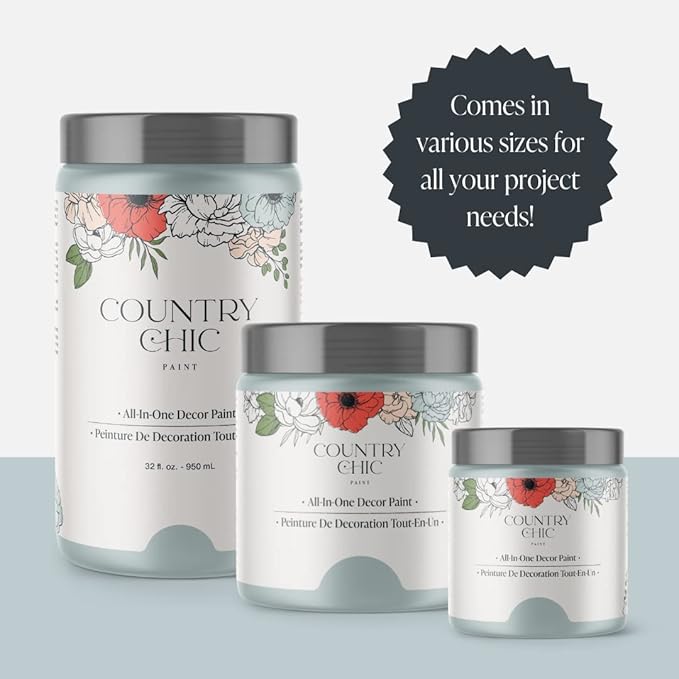 Country Chic All-in-One Chalk Paint for Furniture, Cabinets, Home Decor, Eco-Friendly, Matte Finish, Built-In Primer & Top Coat for Wood, Metal - Dune Grass (Green) - 4 oz (118 ml)