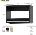 Tall Hanging Closet Unit, Modular Closet System, Wood Closet System Organizer with Storage for Walk in Closets, Clothing Rack Wardrobe Closet for Hanging Clothes, Bedroom, Black, 19.5" W