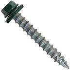#14 Metal ROOFING SCREWS: (250) Screws x 1-1/2" IVY GREEN/FOREST GREEN Hex Head Sheet Metal Roof Screw. Self starting/tapping EPDM washer. Colored head for corrugated roofing