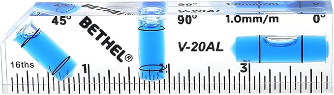 BETHEL Small Level Mini Bubble 90°/180°SpiritLevel,4 Inch Shatterproof Cross Check PocketLevel Picture Hanging Levels Tools for Machinist,Construction & Household