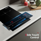 GASLAND Induction Cooktop 2 Burner, 3500W Built-in Induction Stovetop with Booster and Timer, 240V Electric Stove, 9 Power Levels, Slide Touch Control, Child Safety Lock