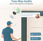 《130°Wide Angle & Two-Way Audio》Wireless Security Camera System Outdoor, WiFi Cameras Systems,Video Surveillance DVR Kits