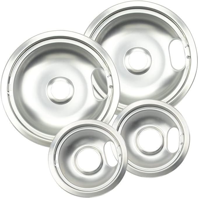 Drip Pan Electric Stove Burner Covers for Whirlpool W10196405 W10196406