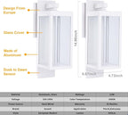 Dusk to Dawn Outdoor Wall Lantern LED Mount Porch Lights Exterior Wall Sconce Light Fixtures with Clear Glass Shade, Waterproof Lamps for Front Door, Garage, Modern Porch