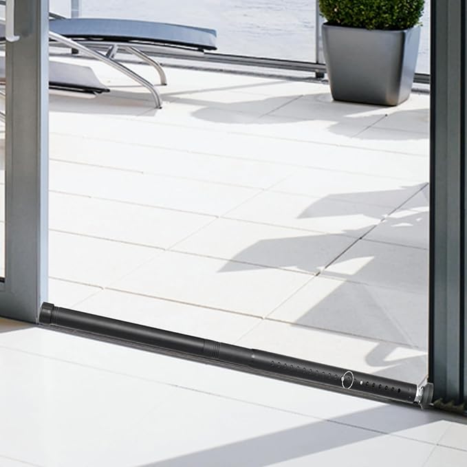 Window Security Bar, 2-in-1 Adjustable 17.9 to 51 Inch Slidingdoor Security Bar Security Bar for Home Pet Children Women Security Balcony Sliding Door Patio Door Security Apartment Window Black