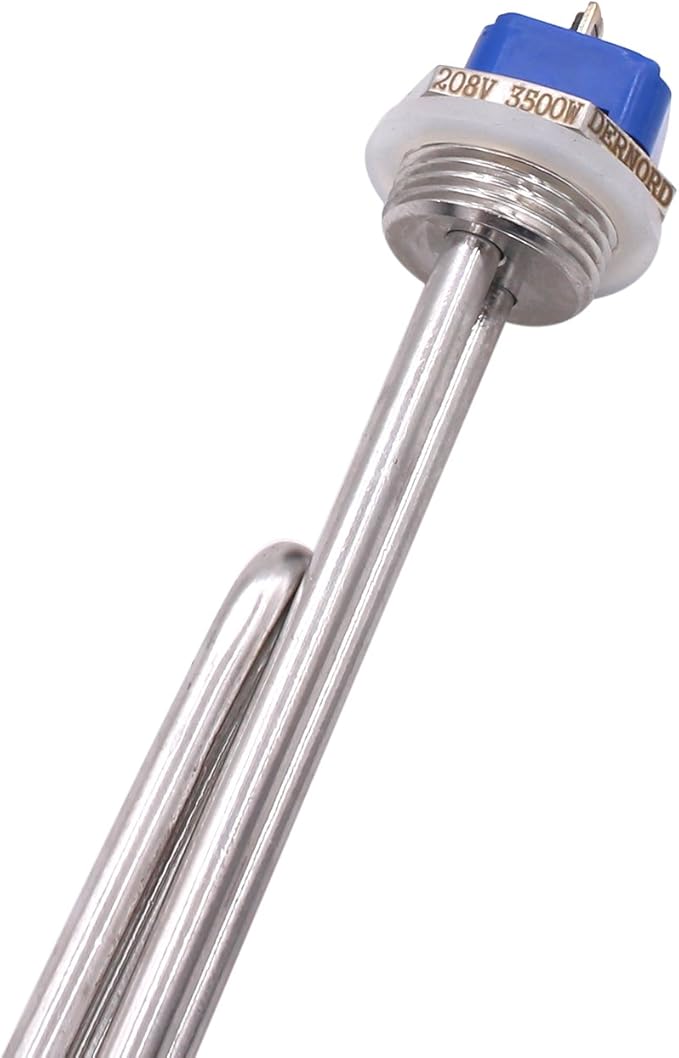 DERNORD 3500W 208V Screw-In Foldback Water Heater Element - Low Watt Density