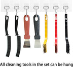 7 Pcs Multi-Purpose Crevice Cleaning Brush Tool for Stubborn Kitchen Grease Stains, Bathroom Crevices, Window Gutters, Tiles and Faucets