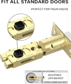 Asidrama 4 Pack Passage Brushed Nickel Door Handles, Door Lever with Door Knobs Indoor for Bedroom or Bathroom, Heavy Duty Door Handles Interior with Locks for Left Right Sided Doors