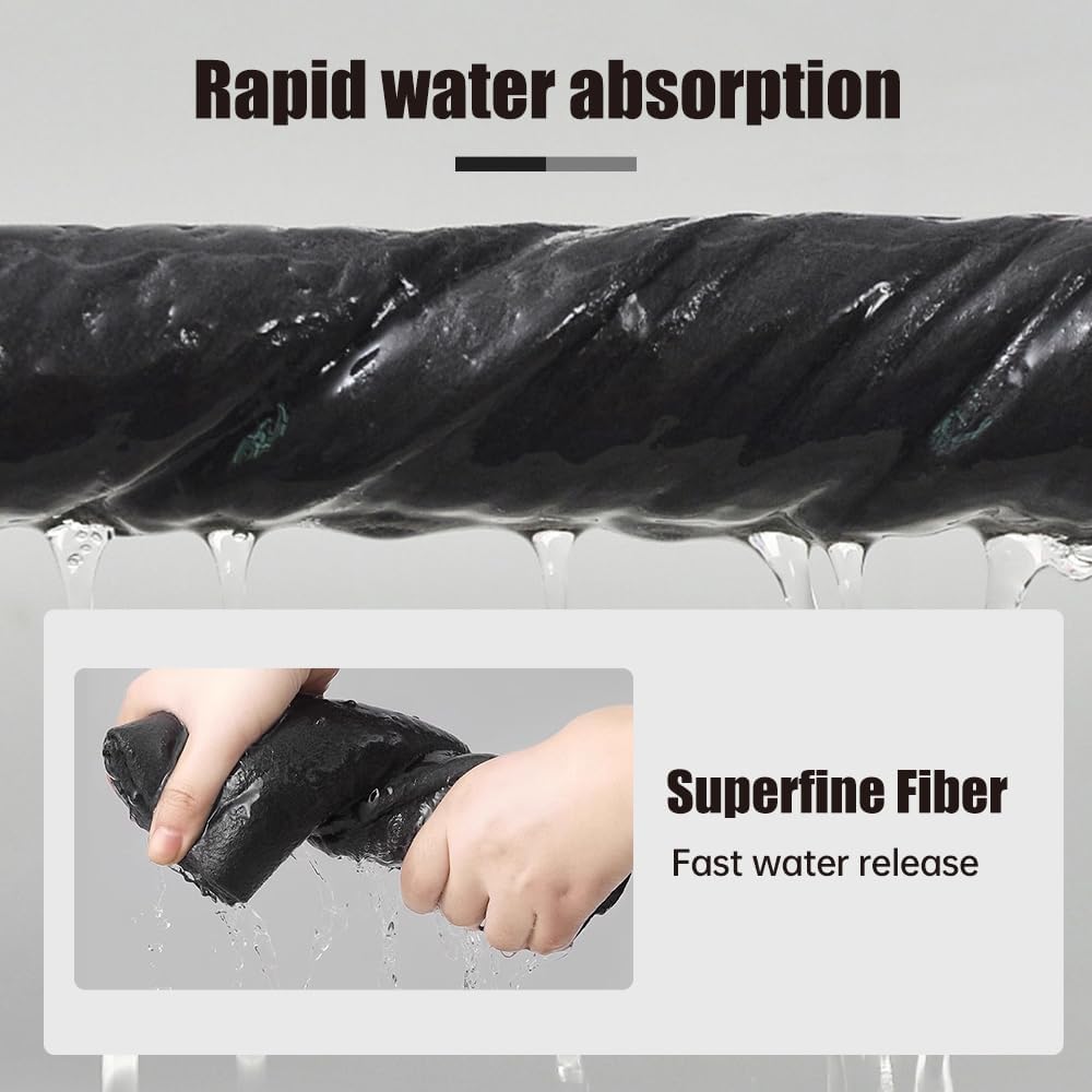 Thickened Magic Cleaning Cloth, 2026 New Reuseable Streak Free Microfiber Cloth Magic Fiber Microfiber Cleaning Cloth, Multipurpose Miracle Rags for Kitchen, Window, Glass, Cars (5pcs, 8x12 in)