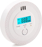 Carbon Monoxide Detectors,PG-C06 Portable Carbon Monoxide Detector,LCD Display Smoke Alarm,Carbon Monoxide Detectors Portable for Home,Restaurant,Hotel,Office (White)