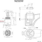 25mm Faucet Cartridge Certification Ceramic Tap Cartridge Mix Faucets Inner Cartridge Replacement for Single Lever Faucet, Monobloc Bathroom or Kitchen Mixer Faucets