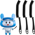 Crevice Cleaning Brushes, Scrub Brush for Hard to Reach Small Space, Home Essentials, Cleaning Supplies, Cleaning Tools for Household Use, Bathroom, Shower, Kitchen, Window, Toilet (3, Black)