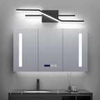 SOLFART Bathroom Light Fixtures Matte Black Dimmable LED Bathroom Vanity Lights Over Mirror 24 Inch Modern Wall Lights