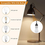 E26 Porcelain Lamp Socket with Rotary Knob Switch - High Temperature Resistance, UL Listed, 250V 250W for Safe Lighting Replacements (1 Pack)