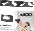 Aipsun Matte Black Bathroom Light Fixtures 4 Lights LED Modern Wall Light Over Mirror (White Light 6000K)