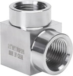 90 Degree Street Elbow - 1/2" NPT Female to 1/2" NPT Female Stainless Steel 304 Heavy Duty Forged Square Barstock Street Elbow Adapter Pipe Fitting (pack of 5)