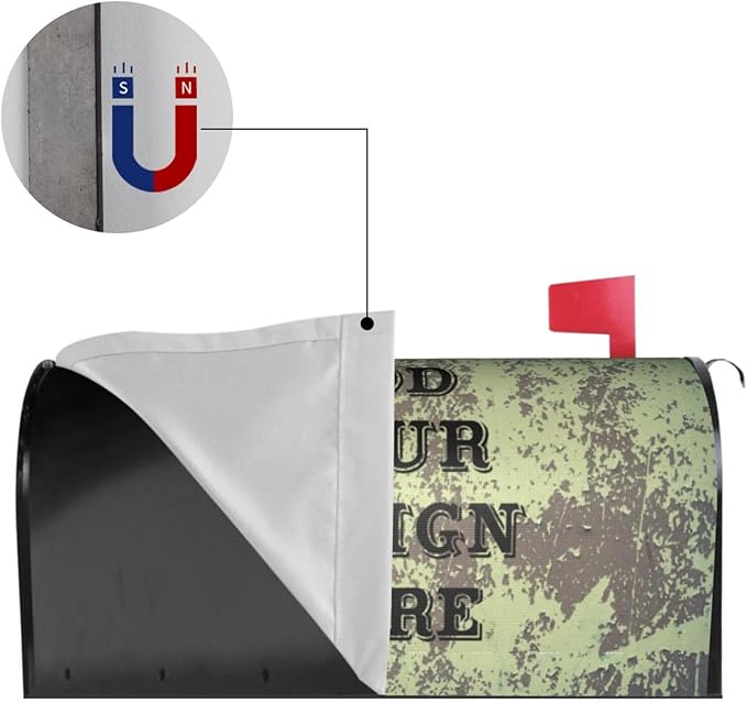 Personalized Mailbox Covers Custom Picture/Photo/Text Magnetic Standard Size Mailbox Wraps Post Letter Box Cover for Garden Yard Outdoor Decorations-9