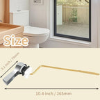 jamini Universal Side Mount Toilet Handle Kit - Durable Brass Lever with Chrome Finish, Adjustable Arm & Stainless Steel Flapper Chain for Most Toilets