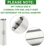 TAISHER 2PCS Stainless Steel Pipe Fittings, 3/4" NPT Female x 3/4" NPT Female Threaded, 8" Length Thickened Nipple Cast Pipe