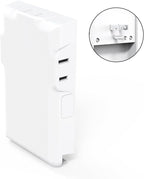 Power Strip Surge Protector with Outlet Cover, 6 AC Outlets Surge Protection, 4 USB Ports, 5ft Extension Cord, Wall Mount Flat Plug for Indoor Home Office Kitchen, White