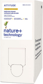 ATTITUDE Bathroom Cleaner Spray Refill, EWG Verified, Plant-Based & Vegan, Safe for Bathroom Surfaces, Tiles, Tubs, Shower Walls, and Grout, Citrus Zest Scent, 67.6 Fl Oz