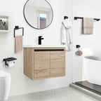 YACVCL 5 Pieces Matte Black Bathroom Hardware Accessorie Set 23.6 Inch Towel Bar Set SUS304 Stainless Steel Towel Rack&Holder Set for Bathroom,Toilet Paper Holder with Shelf Wall-Mounted