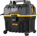VEVOR Shop Vac Wet and Dry Vacuum Cleaner 4 Gallon 5 Peak HP - Powerful Suction with Blower Function & Attachments 3-in-1 Crevice Nozzle - Perfect for Car Carpet Debris Pet Hair Black/Yellow
