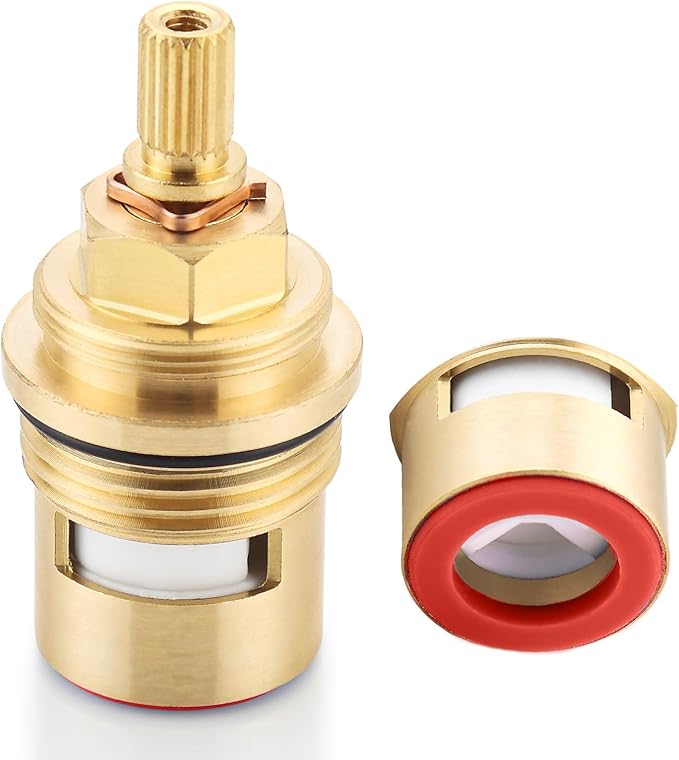 Faucet Cartridge Replacement for Kohler 1000187 1000188, Used in Deck Faucets with 3/4 inch Valves, 2 Pack Ceramic Valve Faucet Replacement Parts (2 Pack 1000187+1000188)