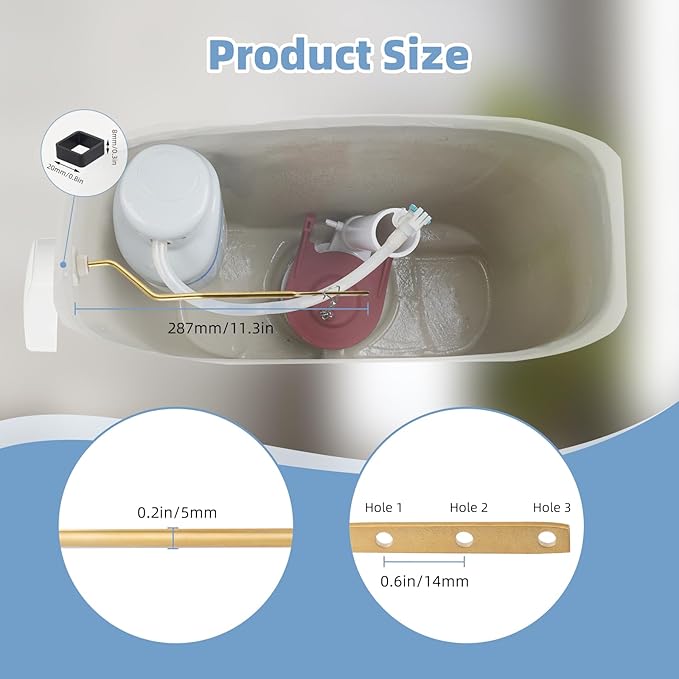 Hibbent 2 Pack Metal Toilet Handle Replacement, Compatible with TOTO THU068#CP Trip Lvr for St743S, Brass Handle Trip Lever, Side Mount Toilet Tank Flush Lever, White